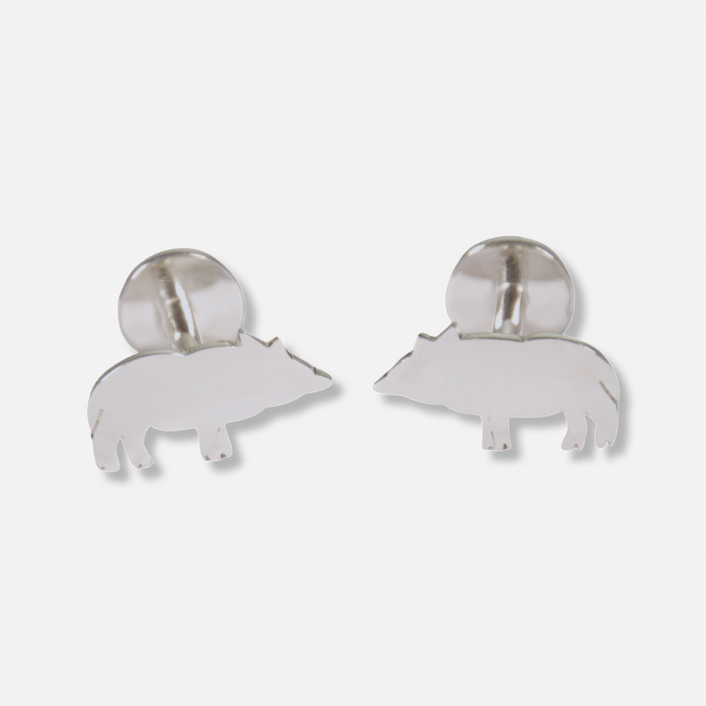 Manschettenknöpfe Wildschwein & Grünachat 